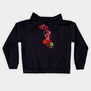 Flower Lover. Flowers on Black Kids Hoodie